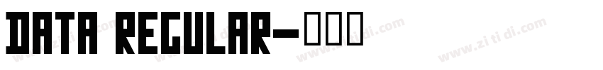 Data Regular字体转换